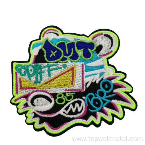 Promotional gift custom woven patches with Velcro hook